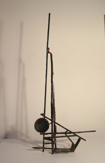 Paul Bacon contemporary abstract steel Sculpture Second Bore Pump