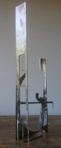 Paul bacon sculpture landscape figure steel stainless abstract impressioism