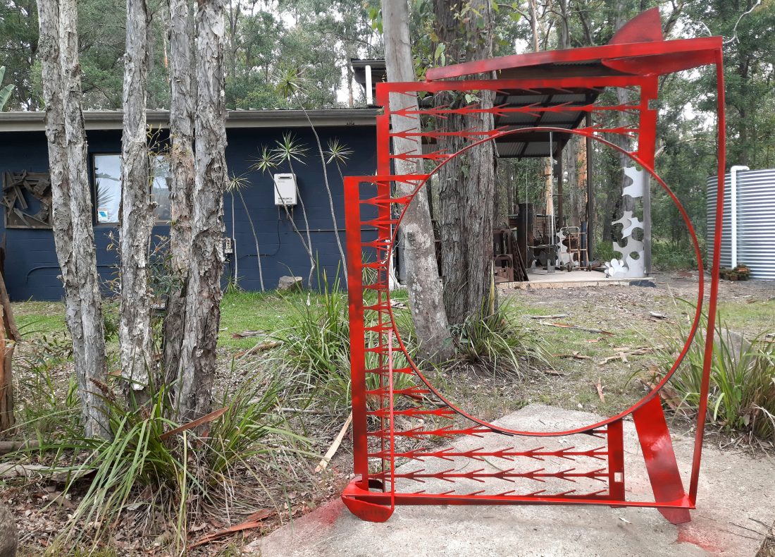 Paul bacon sculpture landscape steel