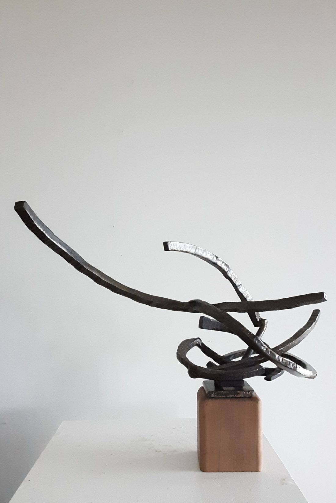 Paul Bacon sculpture landscape abstract impressionism steel interior