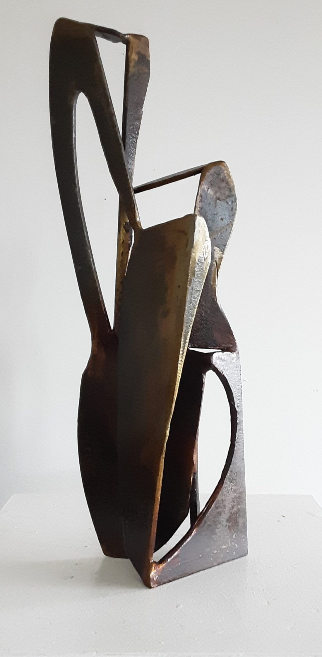 Paul Bacon sculpture figurative abstract impressionism steel interior