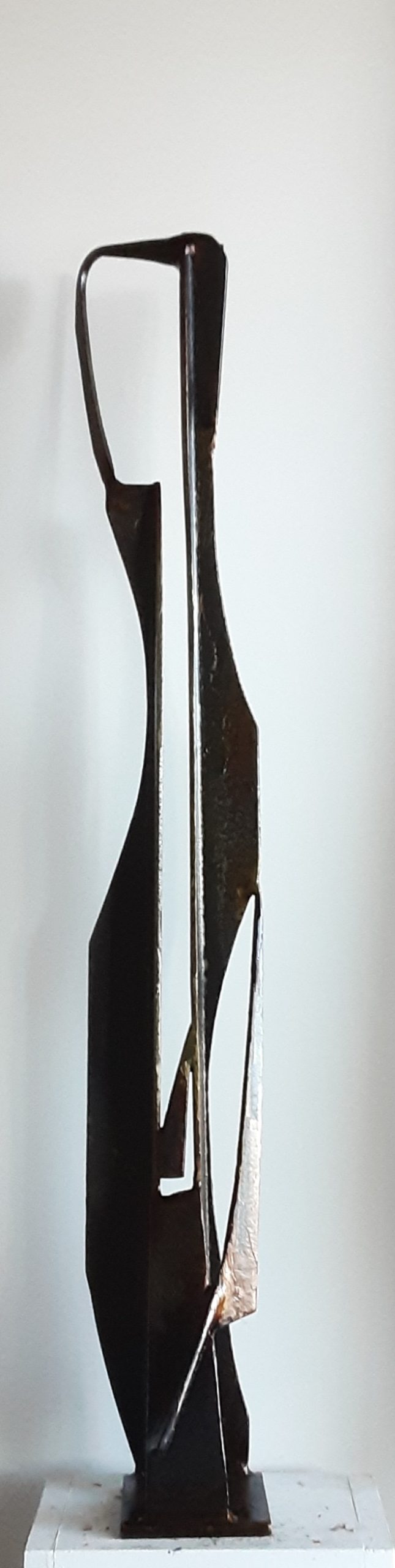 Paul Bacon sculpture figurative abstract impressionism steel interior