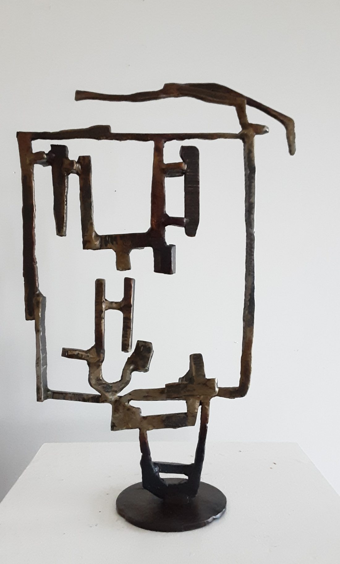 Paul Bacon sculpture landscape abstract impressionism steel interior