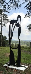 Paul Bacon sculpture figurative abstract steel