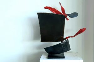 Paul bacon sculpture landscape abstract impressionism steel