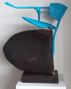 Paul bacon sculpture landscape abstract impressionism steel sketch