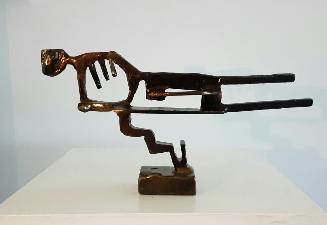 Paul bacon sculpture figurative abstract impressionism steel