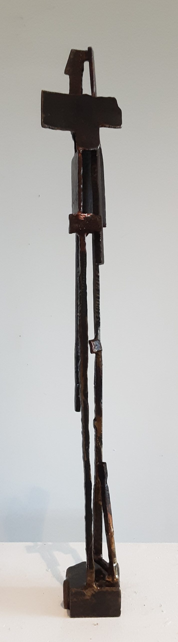 Paul Bacon sculpture figurative abstract impressionism steel interior