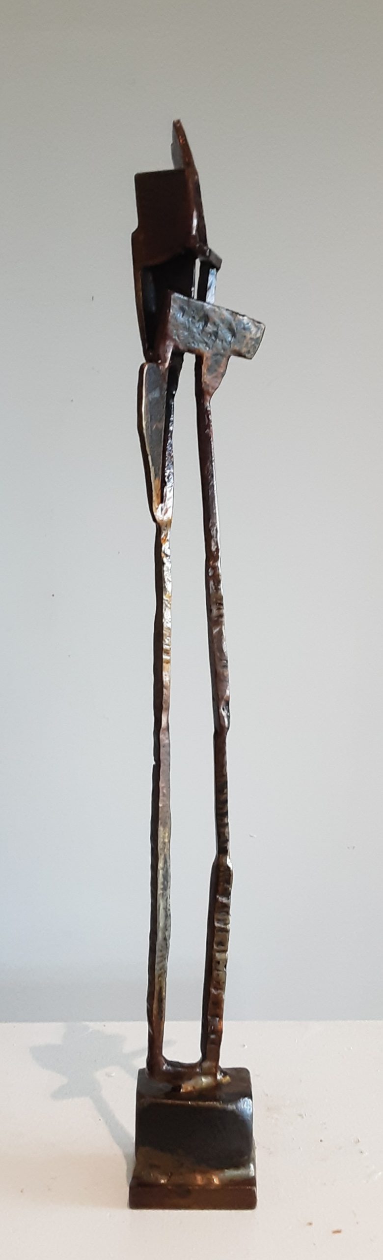 Paul Bacon sculpture figurative abstract impressionism steel interior