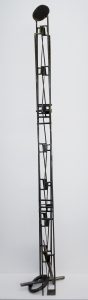 Paul Bacon Steel Artwork Sculpture Moon Over City