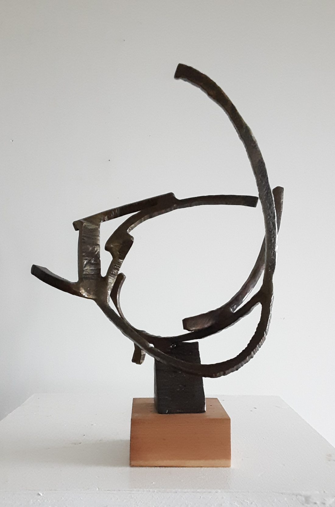 Paul Bacon sculpture figurative abstract impressionism steel interior