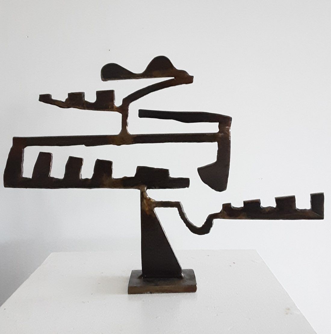 Paul Bacon sculpture landscape abstract impressionism steel interior