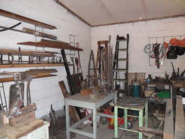 Paul Bacon sculptor studio interior