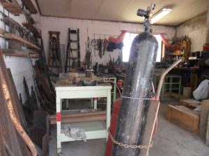 Paul Bacon sculptor studio interior